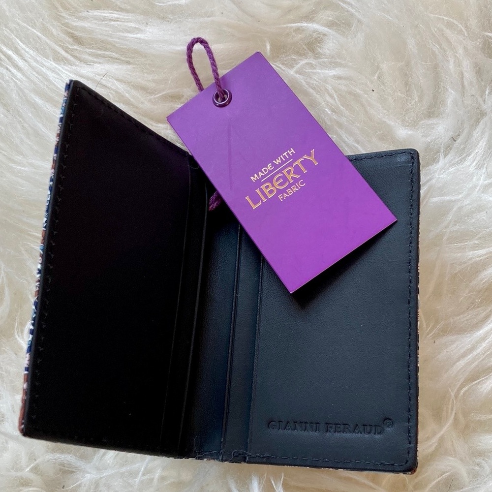 Gianni Feraud x Liberty London Cotton/Leather Card Wallet - Picture 2 of 7